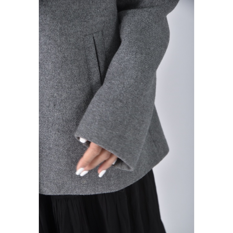 (M) zara質感羊毛灰色外套二手衣, , large