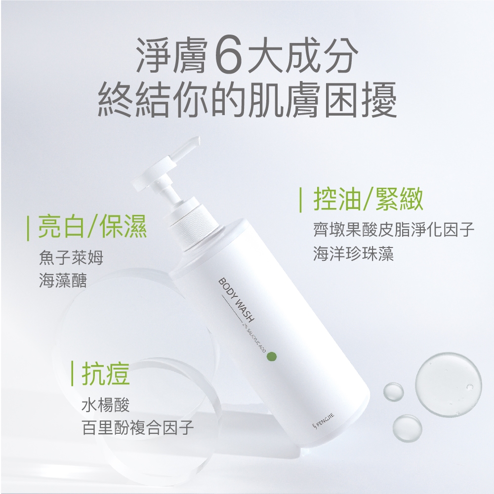 【FJ豐傑生醫】水楊酸抗痘機能沐浴露-500ml/瓶(胸背部痘痘沐浴乳ｘ收斂毛孔ｘ幫助角質代謝抗菌), , large