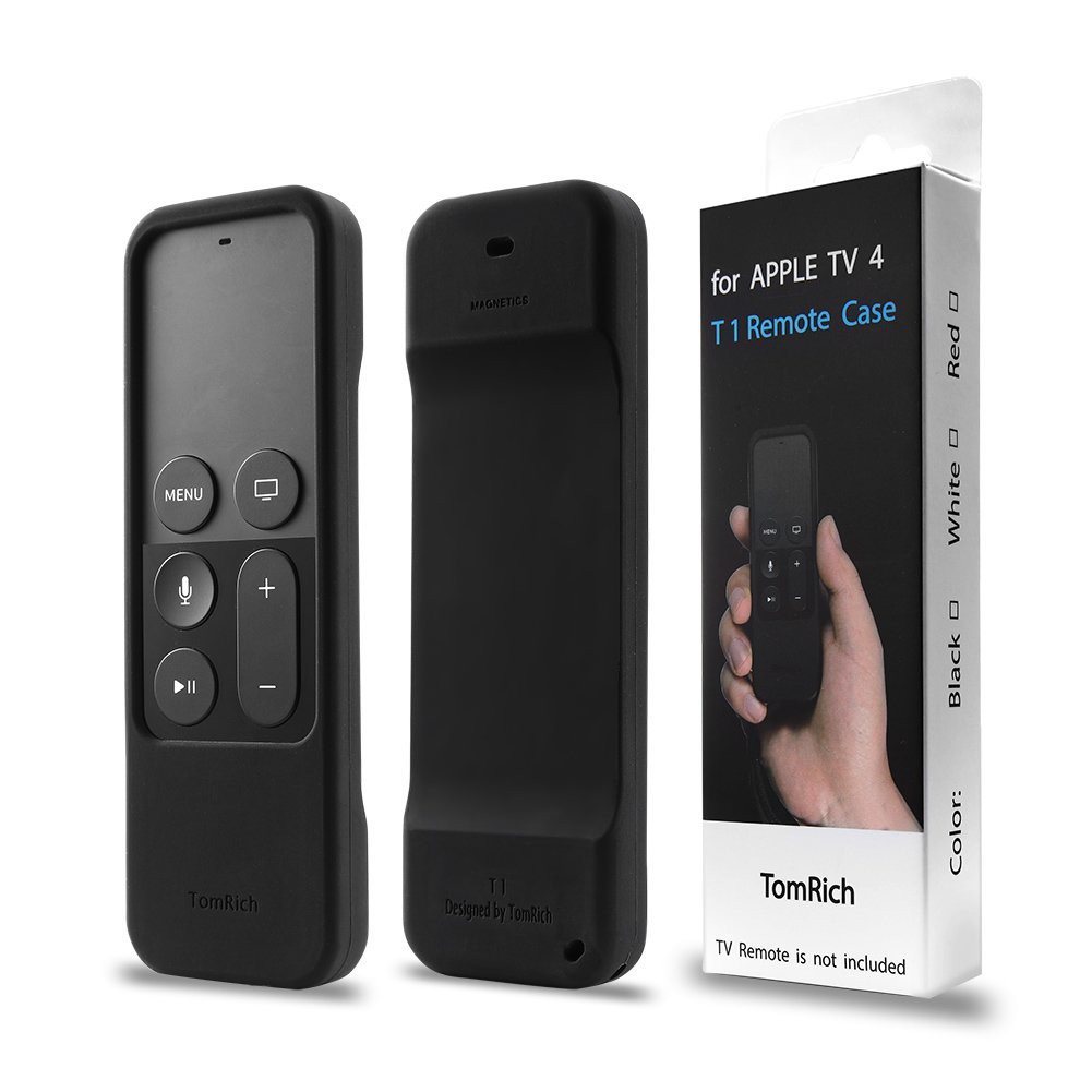 Apple TV 第4代遙控器siri 防滑防摔專用保護套(附磁性) 黑色, , large
