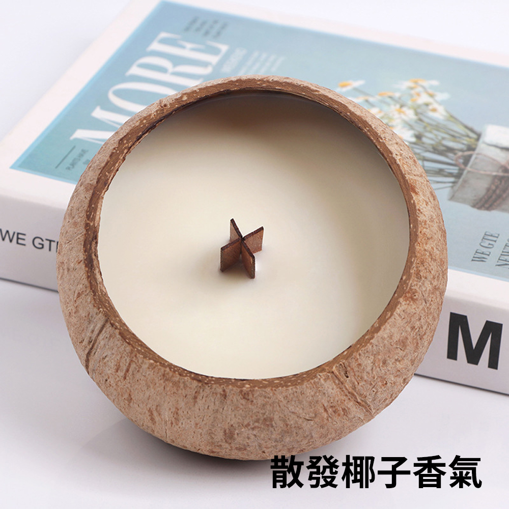 [Playful Coconut Shell Scented Candle] Aromatherapy, Soy Wax, No Black Smoke, Perfect for Gifting, , large