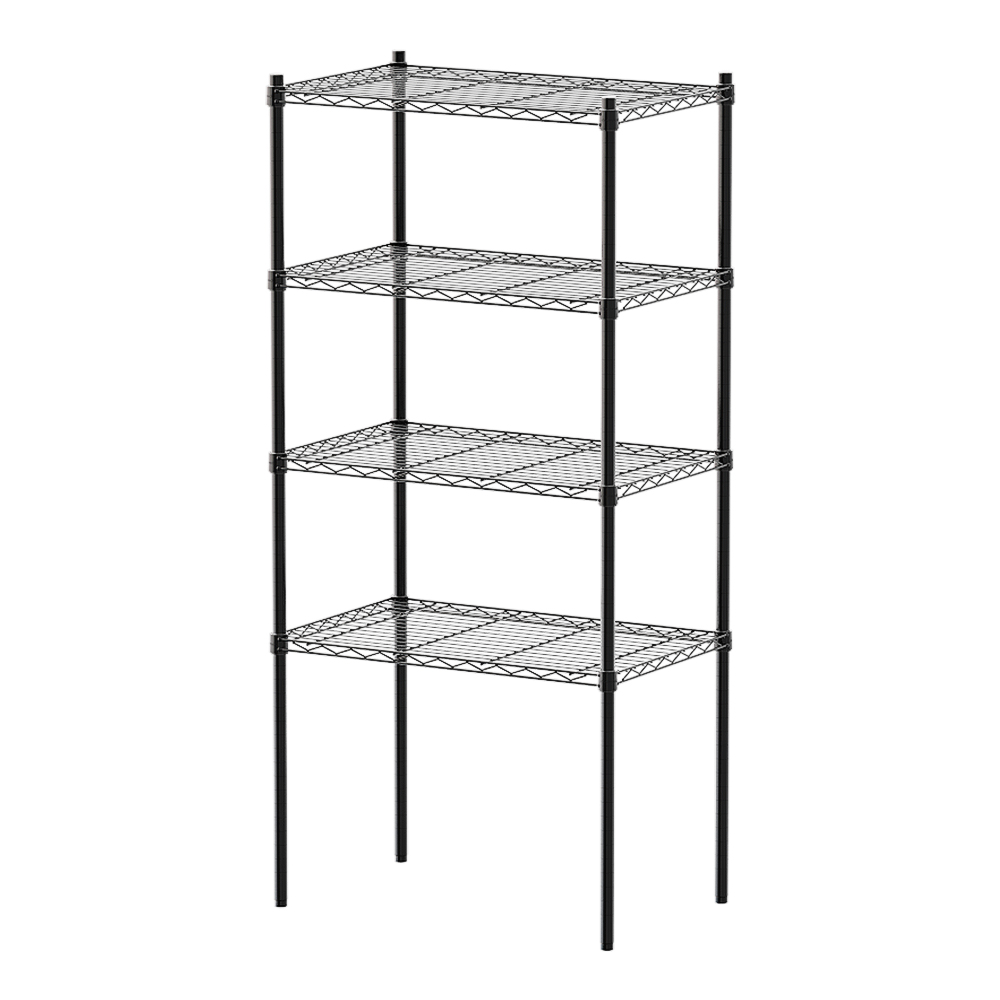 【Y HOUSE】70x45x150cm Lightweight Four-layer Iron Rack Iron Rack Shelf - Painted Black, , large