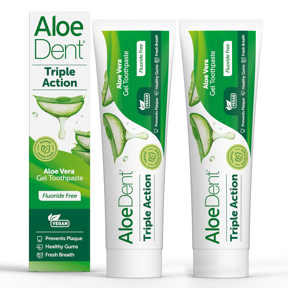 英國Aloe Dent-三重防護牙膏(無氟 100ml x 2入), , large