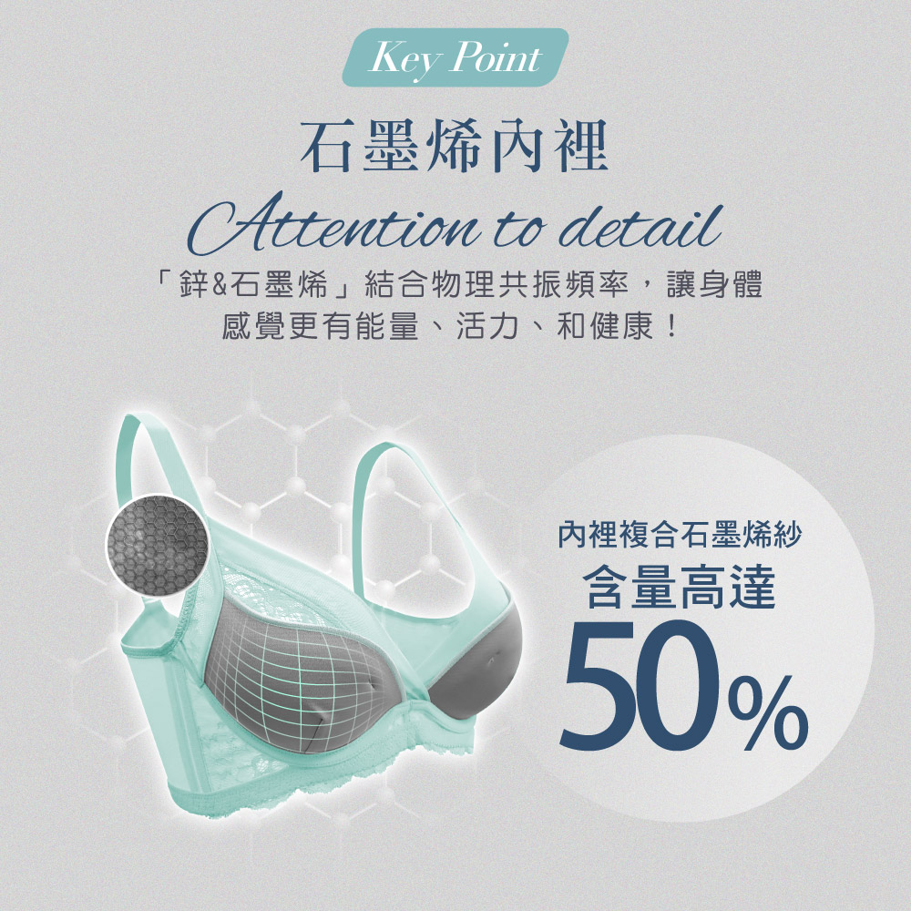【Clany可蘭霓】浪漫日記石墨烯軟鋼圈集中包覆 BC罩杯不空杯蕾絲內衣 湖水綠 8057-81, , large