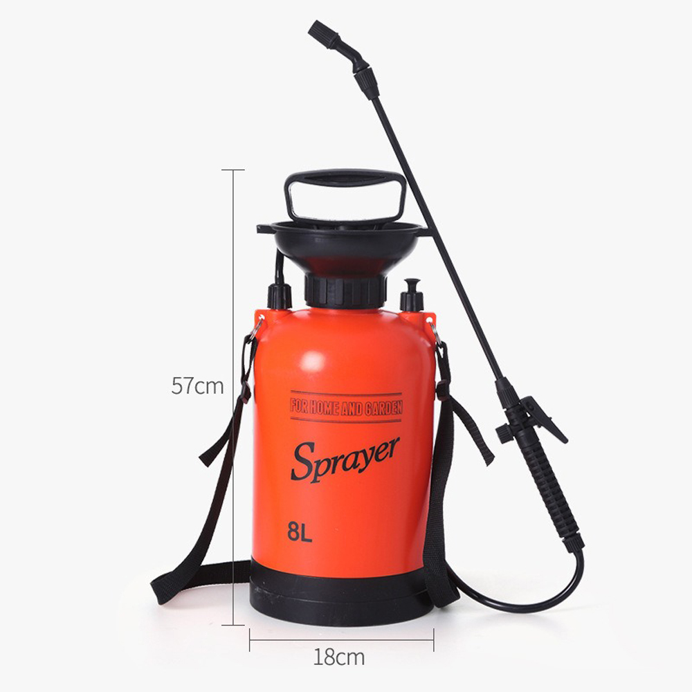 8L Air-Pressure Shoulder Sprinkler, Adjustable Nozzle, for Vegetable Planting, Fertilizing, Disinfecting, and Watering Flowers; Thickened Sprayer Bottle, , large