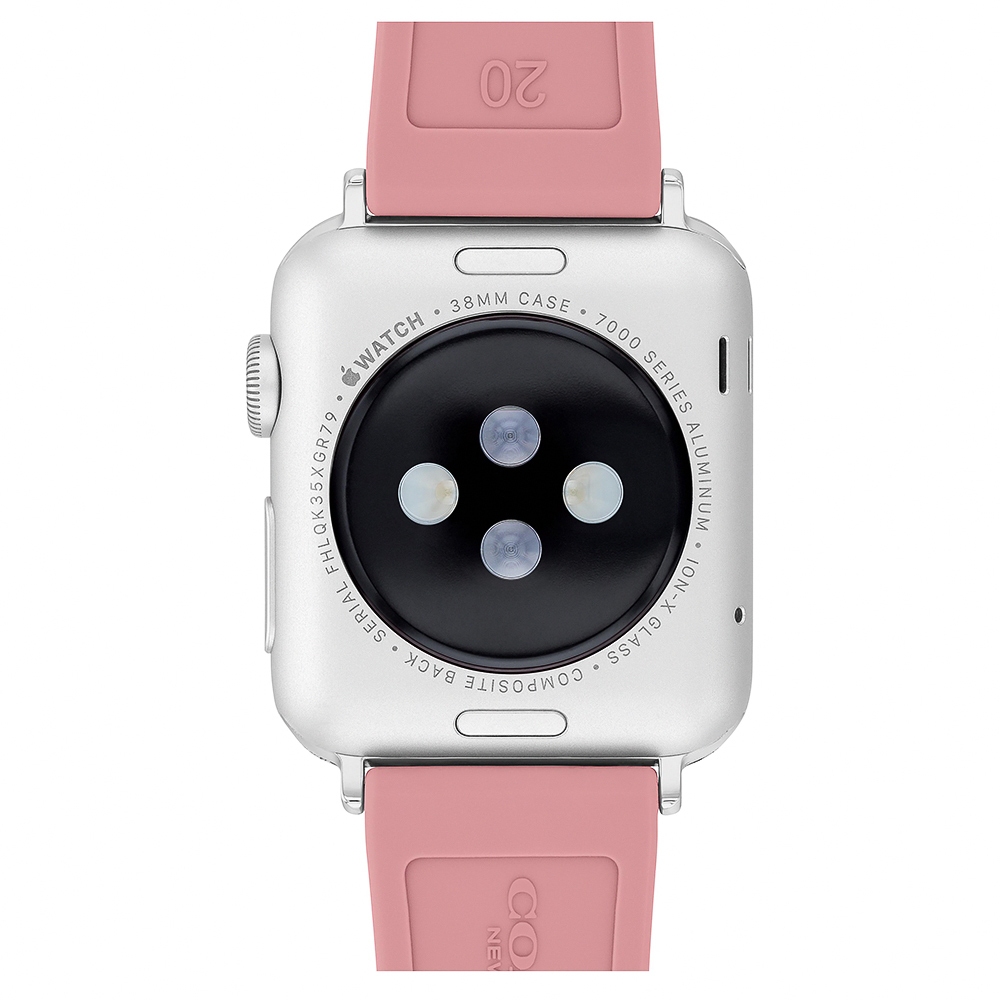 COACH Apple Watch 錶帶 38/40/41mm 適用 矽膠錶帶- 粉紅色(不含手錶), , large