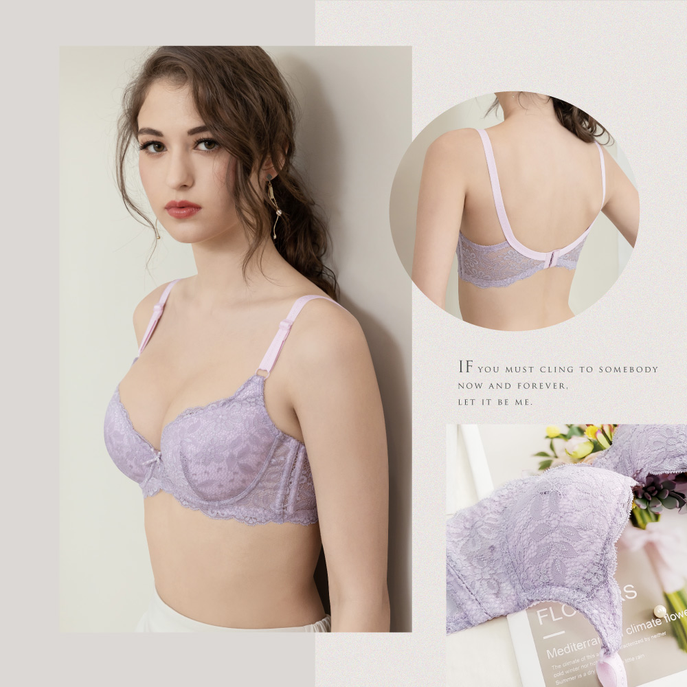 【Clany可蘭霓】歐式托高集中質感ABC內衣(高雅紫 6265-92), , large