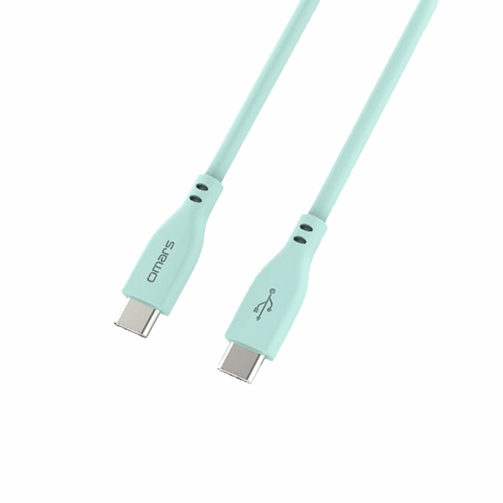 [杰鼎奧拉] omars｜USB-C to USB-C 炫彩快速傳輸充電線｜1m｜PD60W-湖水綠, , large