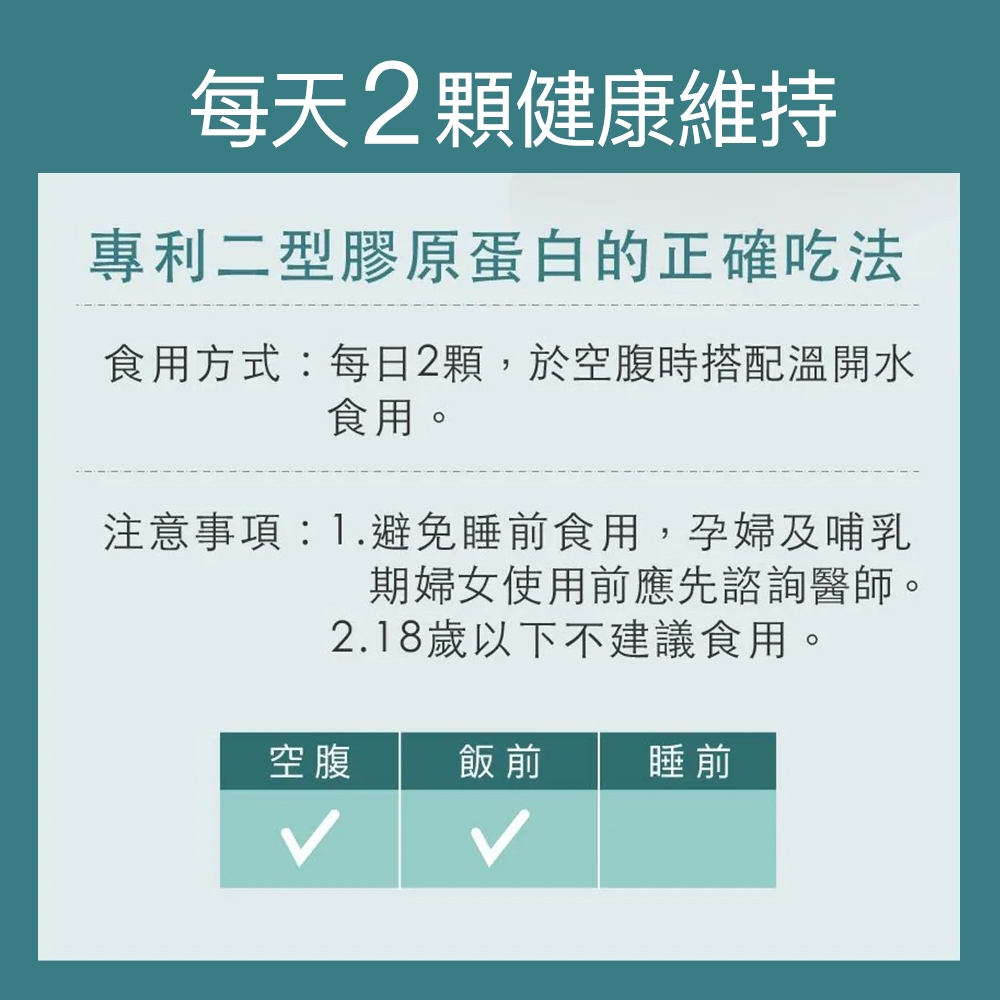 【FJ豐傑生醫】專利二型膠原蛋白30顆/袋-高齡營養補給，二型膠原蛋白x鈣幫助維持骨骼健康, , large
