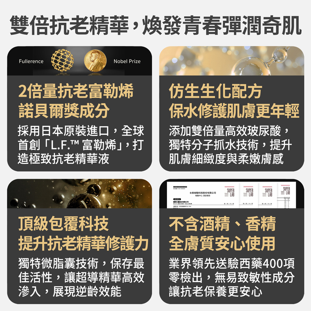 【FJ豐傑生醫】富勒烯超導精華液-30ml/瓶(深層活化肌膚), , large