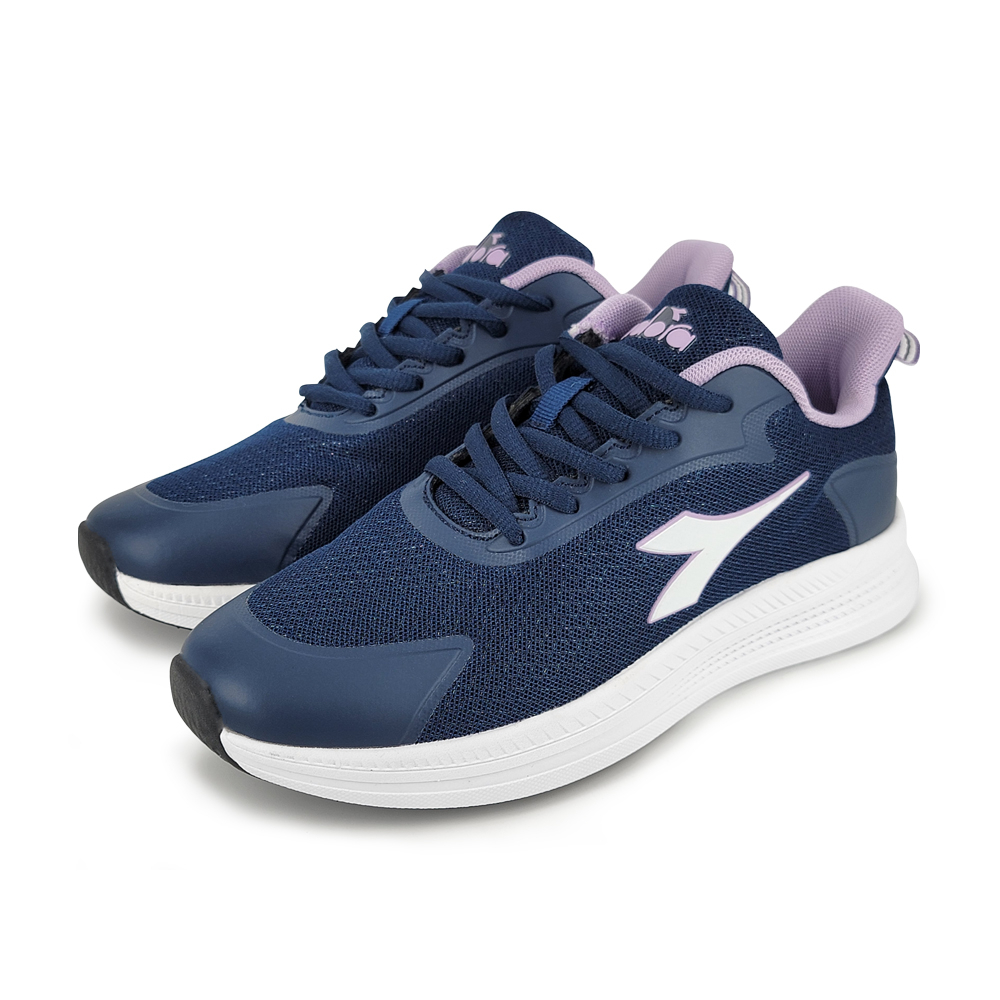 DIADORA迪亞多那 超輕量避震慢跑女鞋 女運動鞋 散熱 排汗 透氣 吸震 回彈 減壓 保護後跟 耐磨 止滑 紫 黑綠, , large