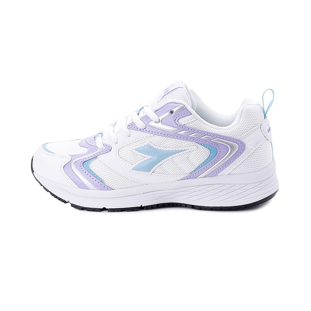 DIADORA迪亞多那 輕量專業慢跑鞋 女運動鞋 女鞋 時尚 百搭 透氣 舒適 穩定 保護後跟 耐磨 止滑 白藍 灰粉, , large