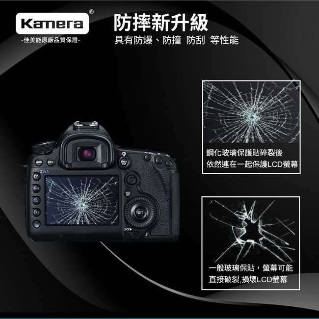 Kamera 9H鋼化玻璃保護貼 for Canon EOS 5D3, , large