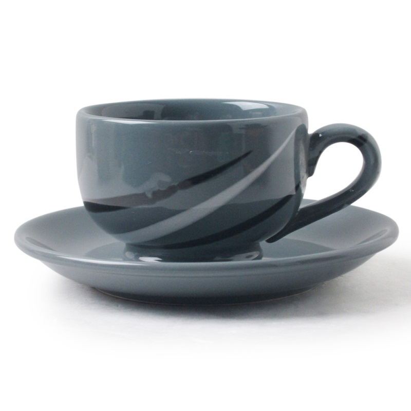 [豐名日本餐具] 咖啡杯組 灰釉刷毛 / C00CS1-128-3