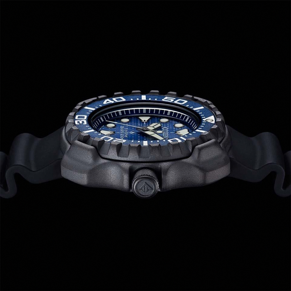 CITIZEN 星辰 PROMASTER 限量 鈦 復刻 鯨鯊 光動能200米潛水錶 BN0225-04L, , large