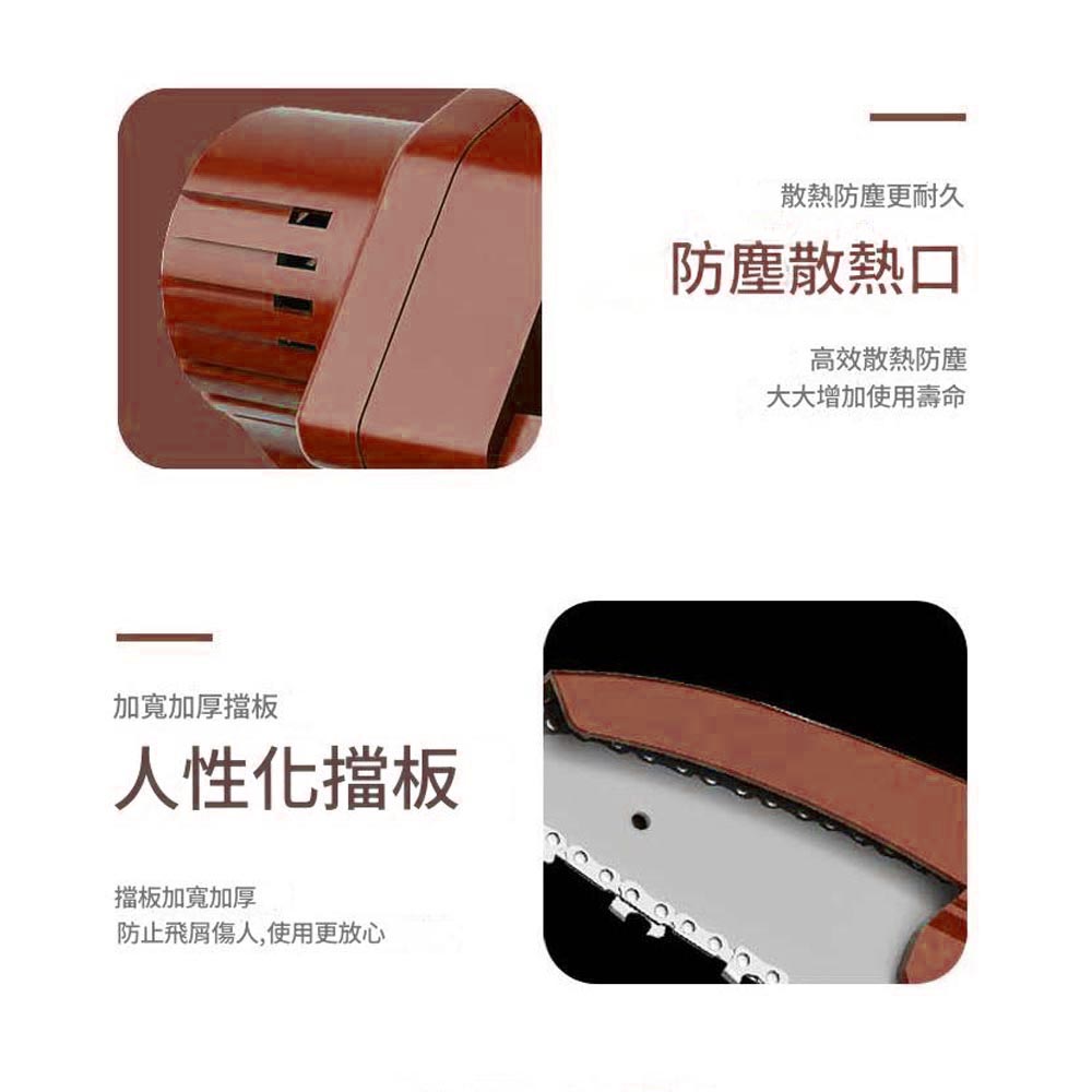 6-inch brushed electric chainsaw, 5 sections, 1 battery, 1 charger (blue), , large