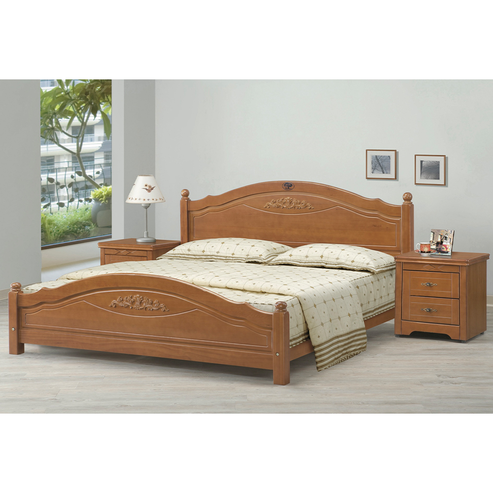 【唯熙傢俱】貝塔柚木色5尺雙人床, , large