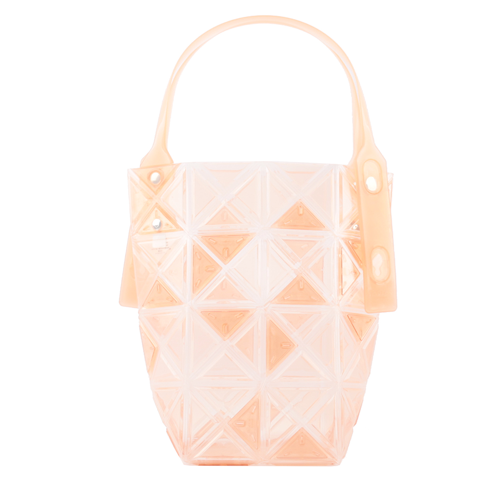 ISSEY MIYAKE BAO BAO DAZZLE 4X4 透明果凍手提包/珊瑚橘, , large