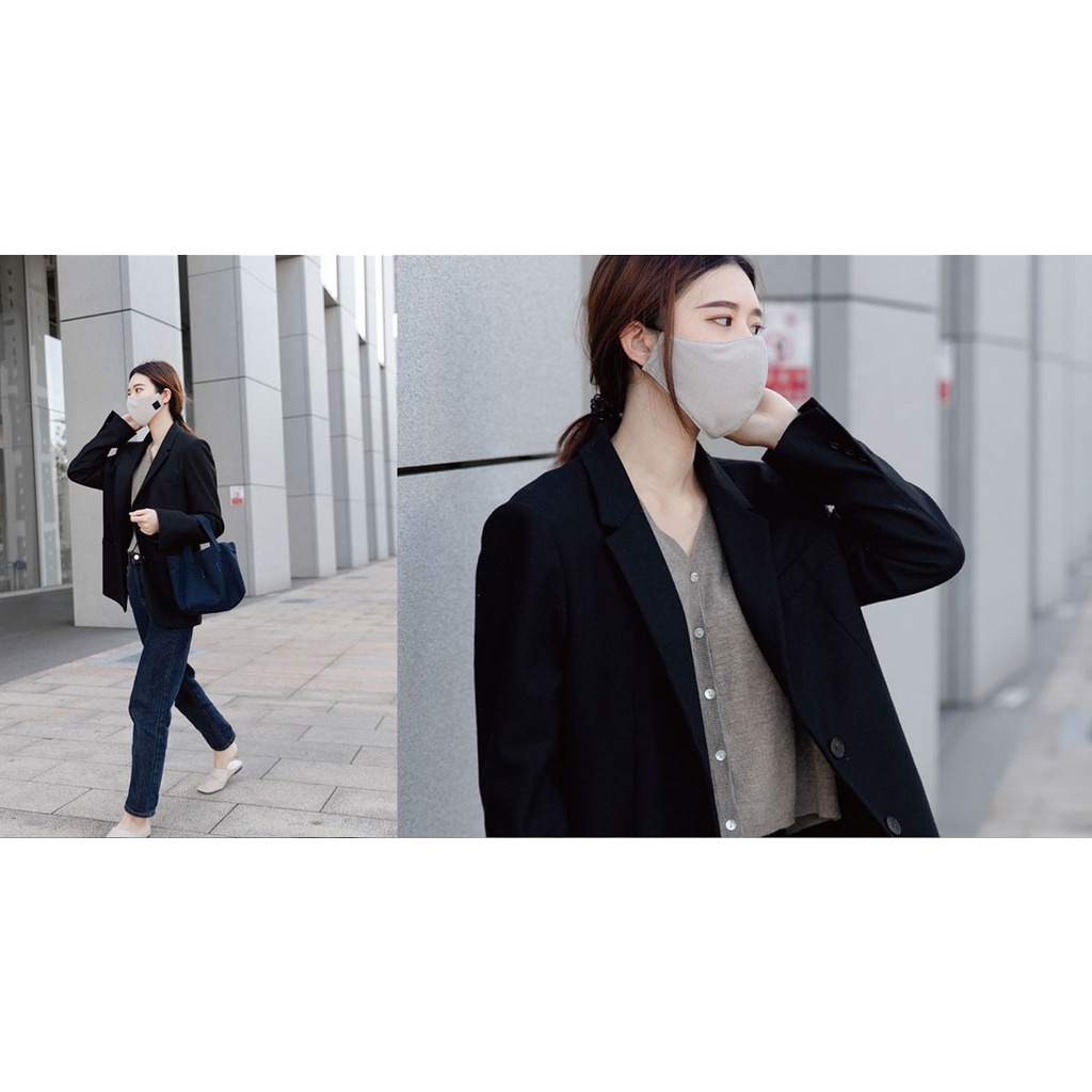 【淨對流】抗霾布織口罩-Beauty款G2 毛呢灰, , large
