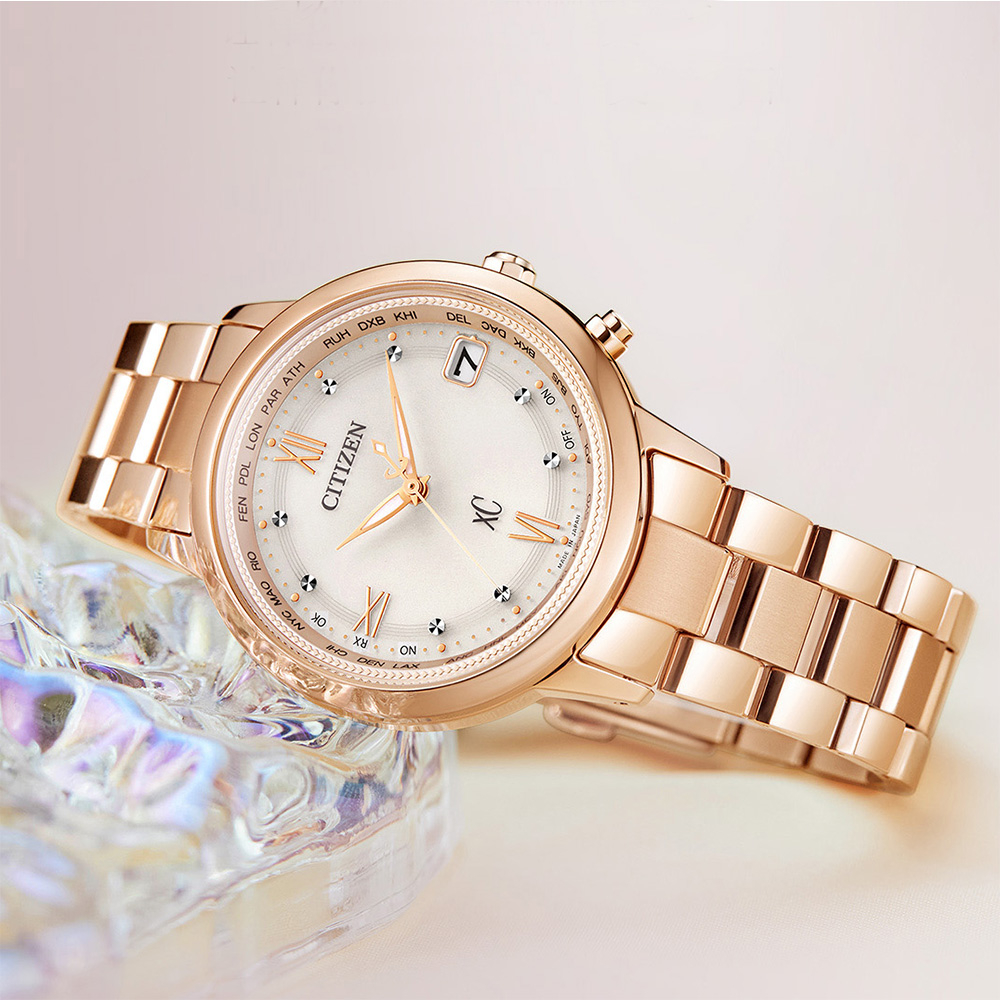 CITIZEN星辰 XC Hebe田馥甄配戴款 鈦 光動能電波錶 女錶 CB1132-51W, , large