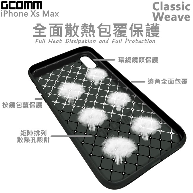 GCOMM iPhoneXs Max 經典編織紋保護套 Classic Weave 經典黑, , large