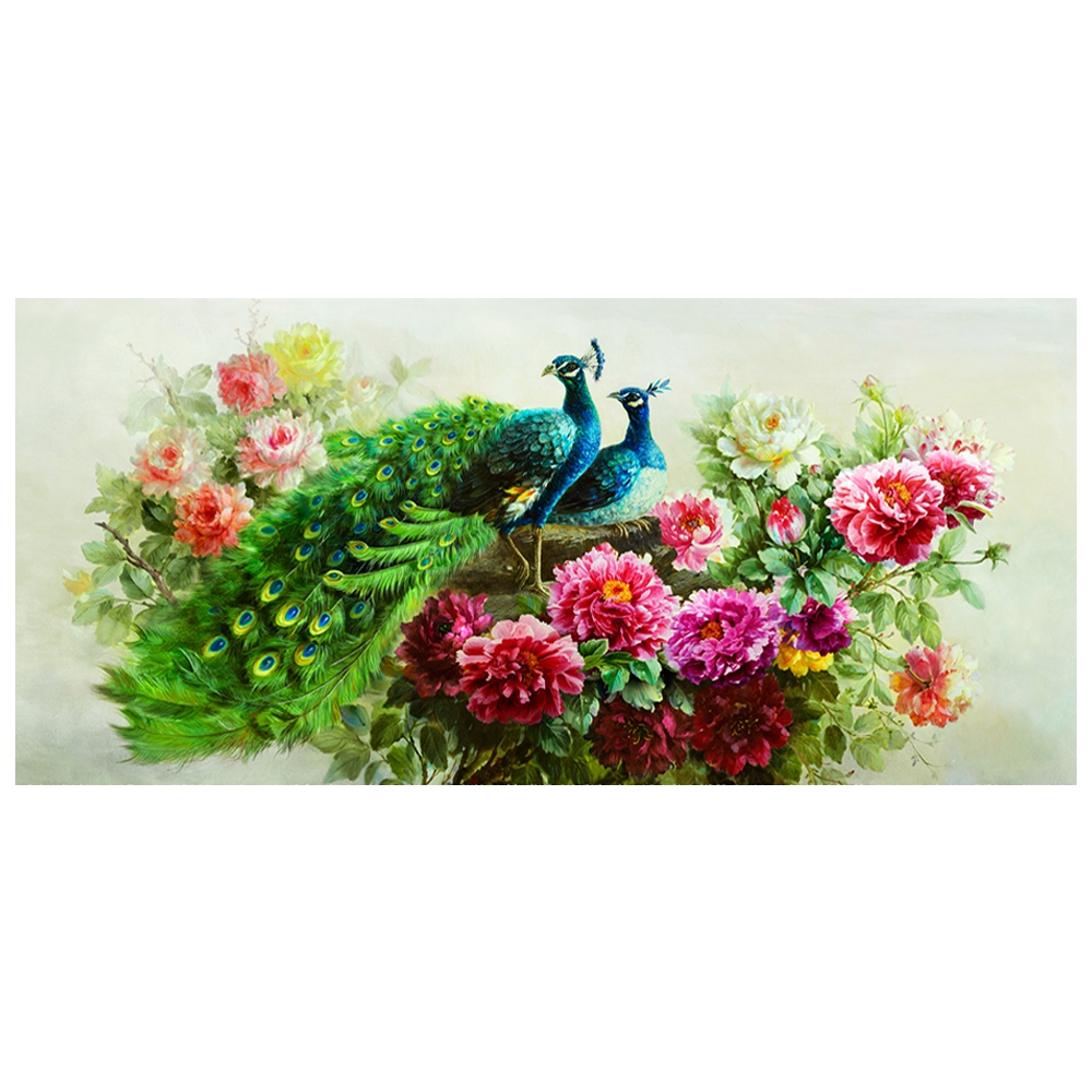 【御畫房】富貴吉祥 國家一級畫師手繪油畫60&times;120cm(VF-74), , large