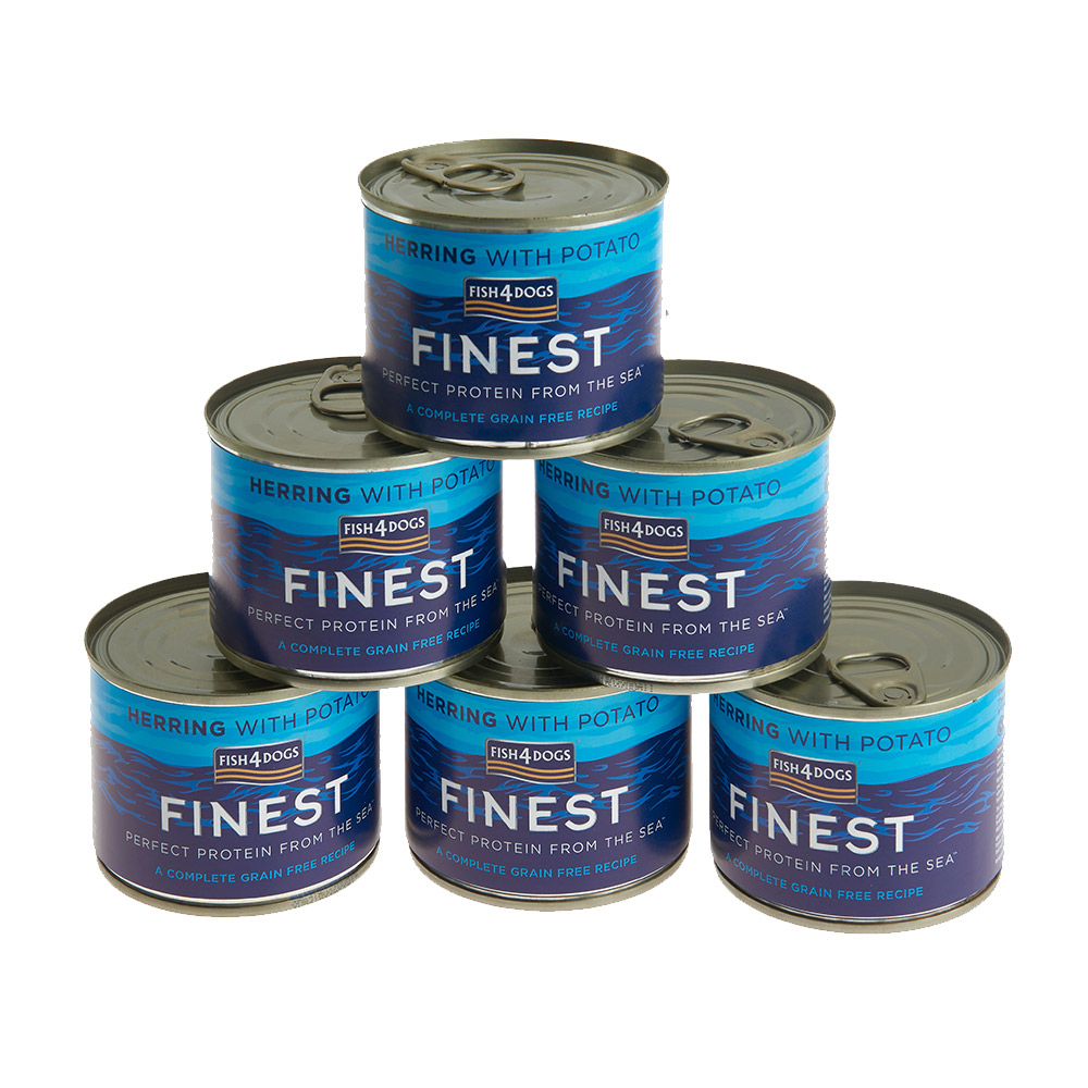 【倆寶貝精品館】海洋之星FISH4DOGS 挪威鲱魚主食犬罐185gｘ６罐, , large