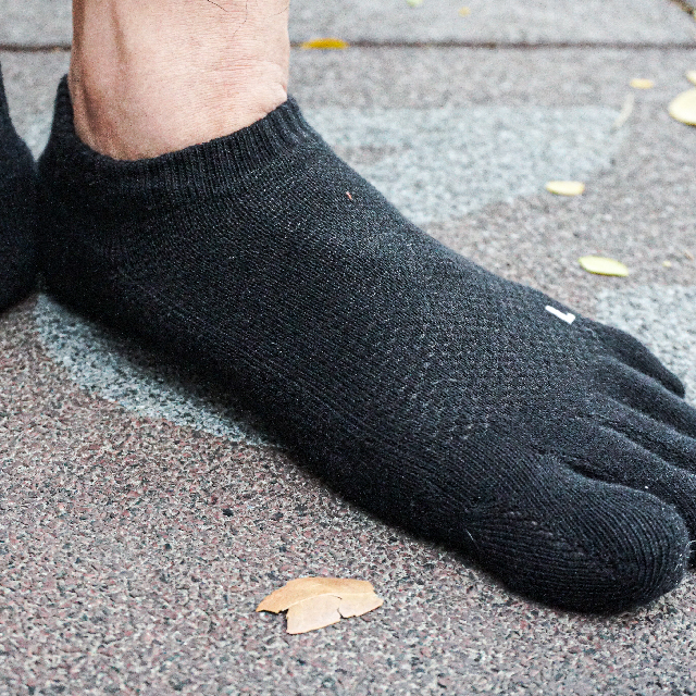 [Kaimei Cotton] 3 pairs set, gray MIT made in Taiwan, antibacterial and deodorizing towel-soled toe socks, one-piece molding, , large