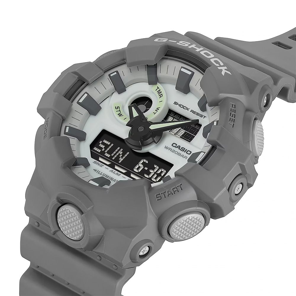 CASIO 卡西歐 G-SHOCK 綠光系列運動手錶 GA-700HD-8A, , large