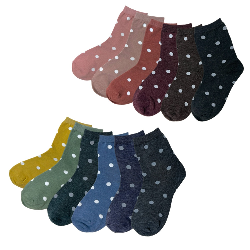 【D&G】D&G羊毛點點襪<黑色>D550 中筒襪 長襪, , large