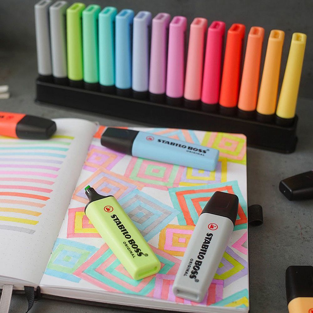 【德國天鵝STABILO】BOSS ORIGINAL 波士經典螢光筆4色(ST70/4), , large