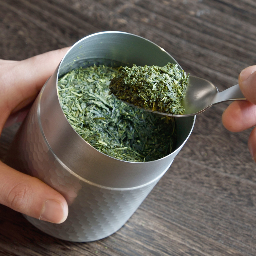 【Shimomura Kihan】Japan-Made 304 Stainless Steel Hammered Tea Canister (KOGU Coffee Tools Series), , large