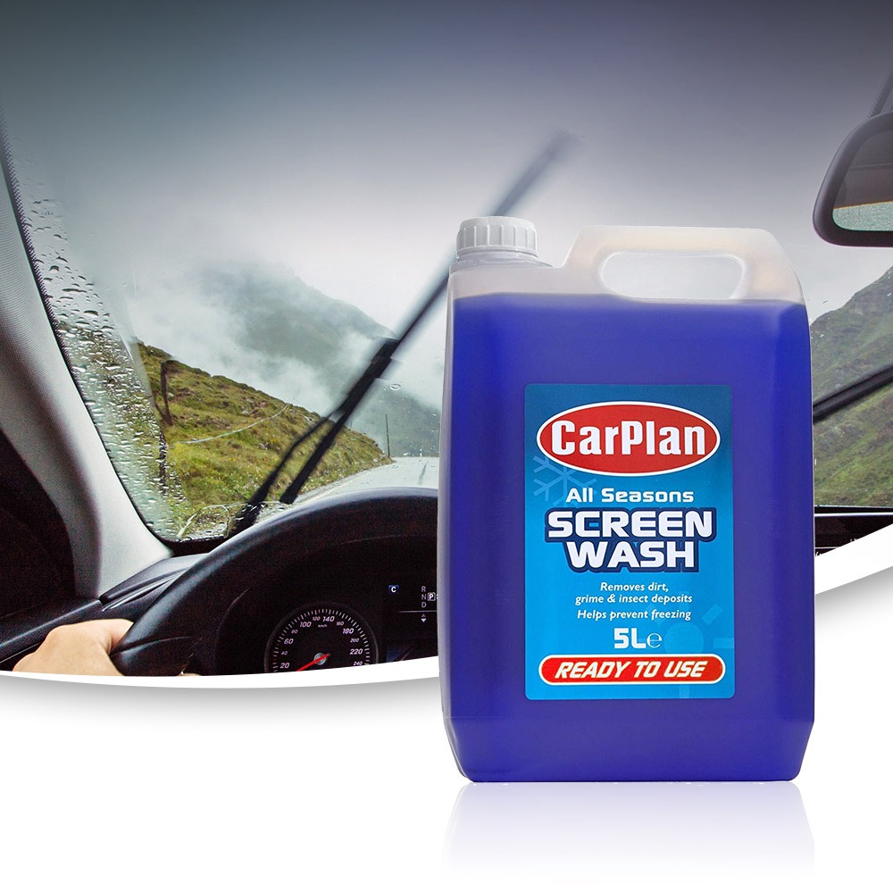 英國CarPlan  Screen Wash 預混式雨刷水(5L)  4入組 免加水雨刷精, , large