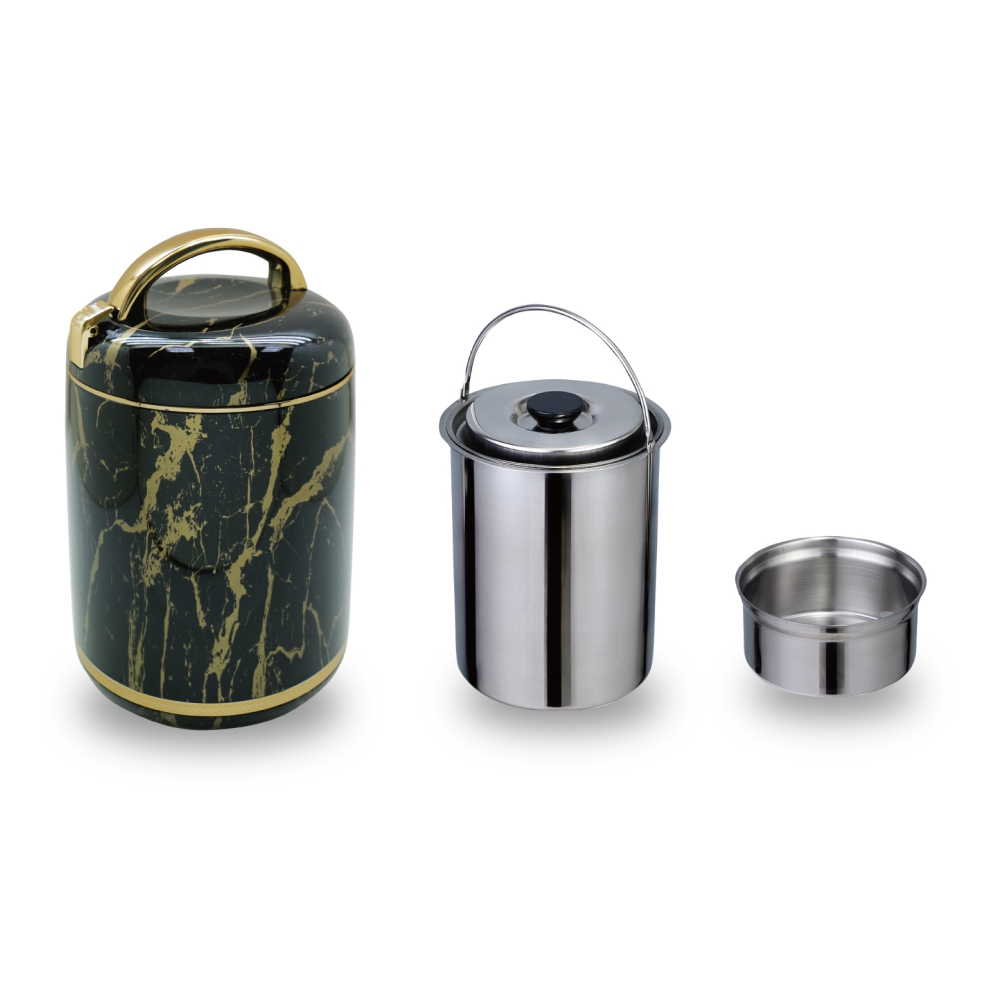 【GOLDEN FIRE 火牌】燜燒鍋 花色 系列-黑金色3.0L-IH爐可用鍋(燜燒鍋 保溫 保冷 手提 不鏽鋼 台灣製造)