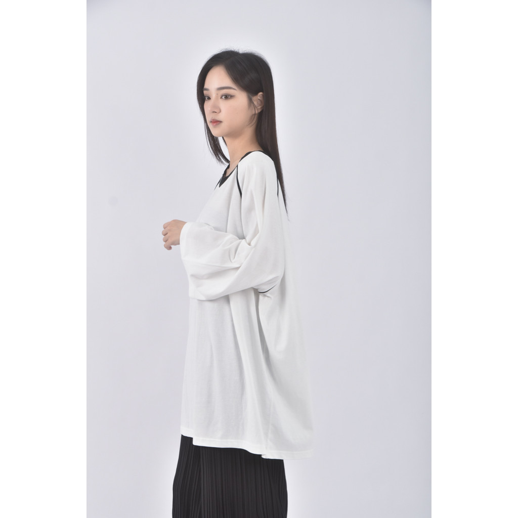 (XL) yoom韓牌質感圓領白色短袖上衣二手衣, , large