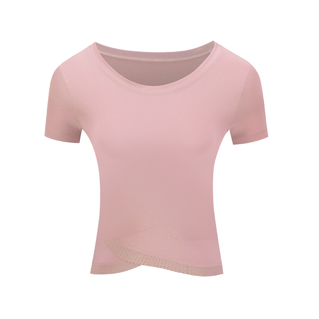 【AREX YOGA】 AS-7407 瑜珈服 女瑜珈衣 瑜珈短袖 女上衣 挖背上衣 冰絲衣 涼感衣 吸排衣 短袖上衣, , large