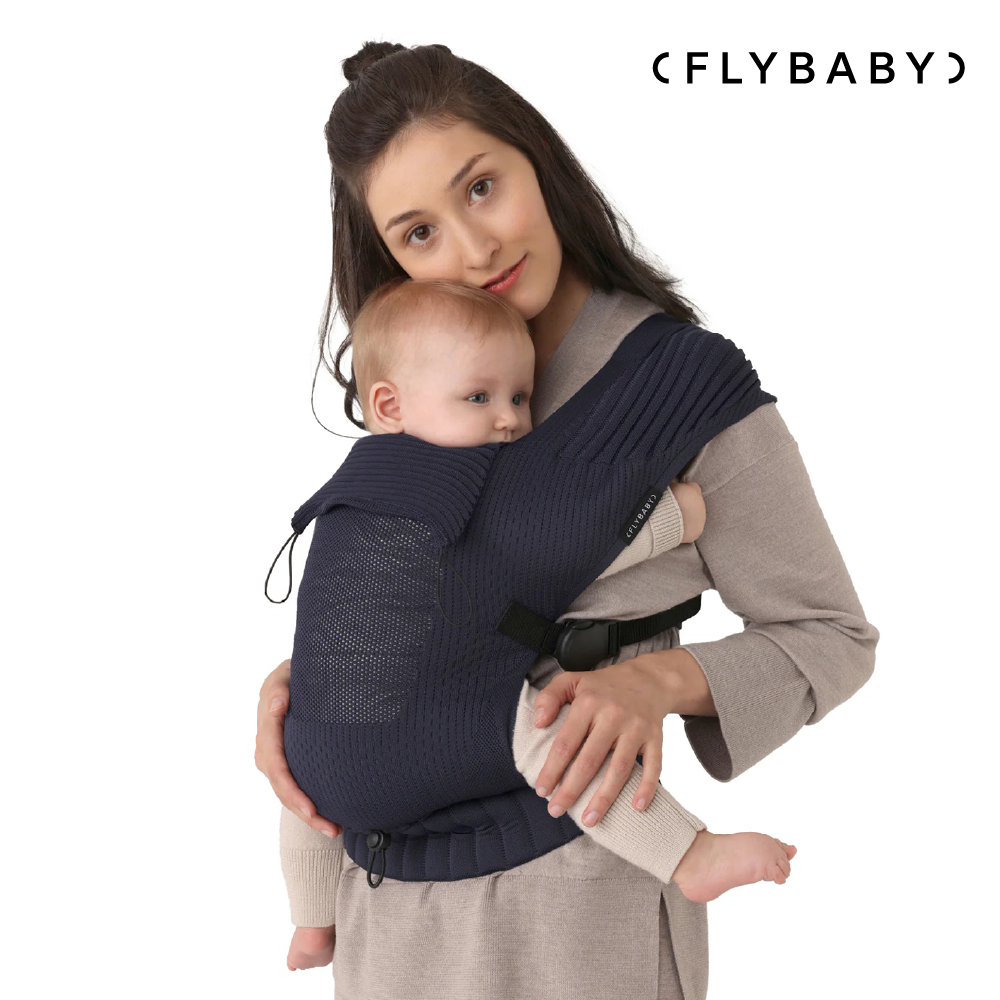 Flybaby 輕便透氣嬰兒揹巾_牛津藍, , large
