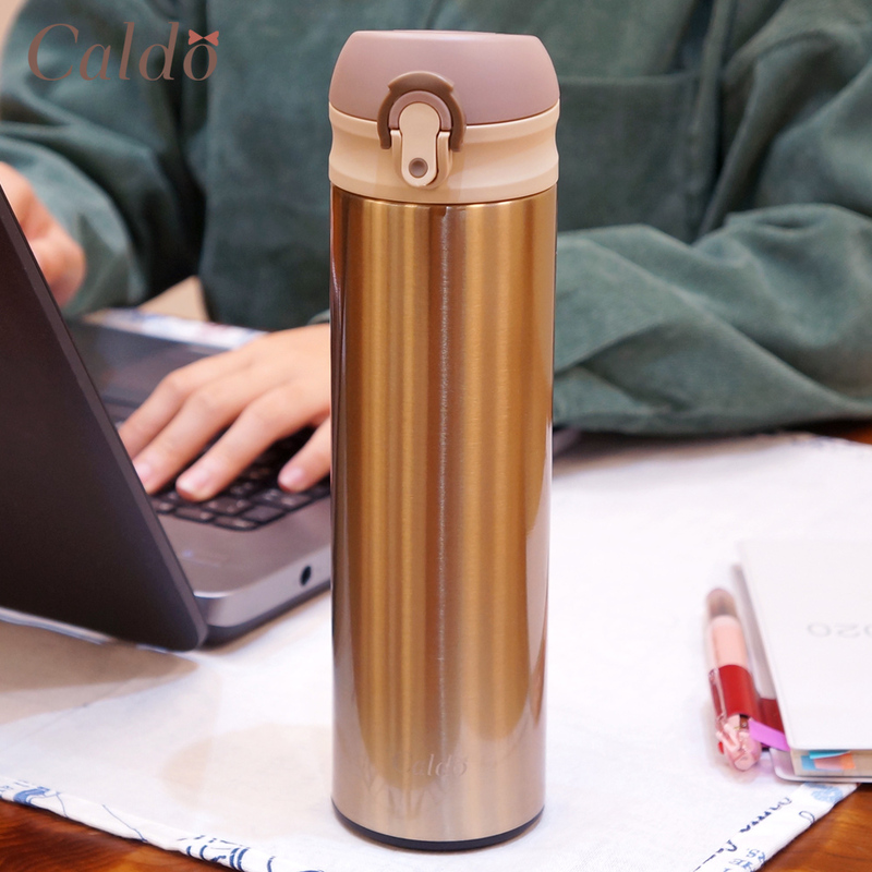 [ Caldo卡朵 ] 曖曖內含光彈蓋不鏽鋼保溫瓶 500ml-琥珀金, , large