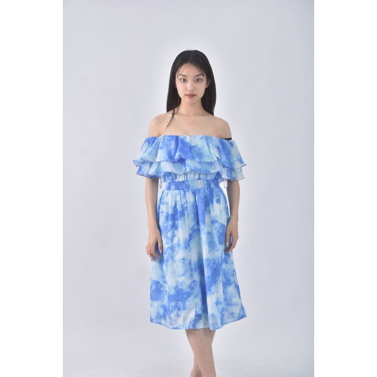 (S) shein渲染藍色洋裝二手衣, , large