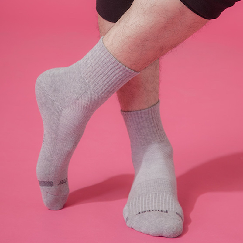 Footer單色運動逆氣流氣墊襪, 淺灰-XL, large