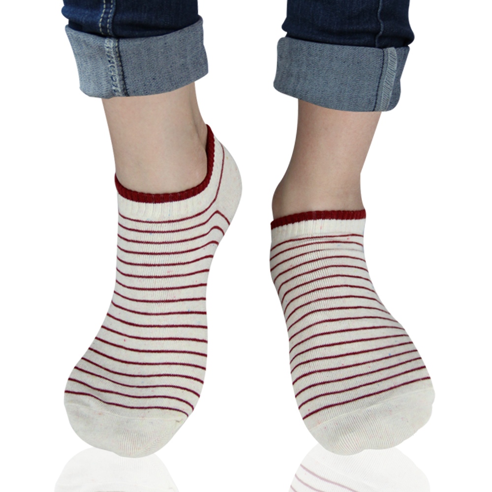 【D&G】舒適條紋女踝襪<黑>D315 襪子 短襪 低口襪, 黑,22-25CM, large