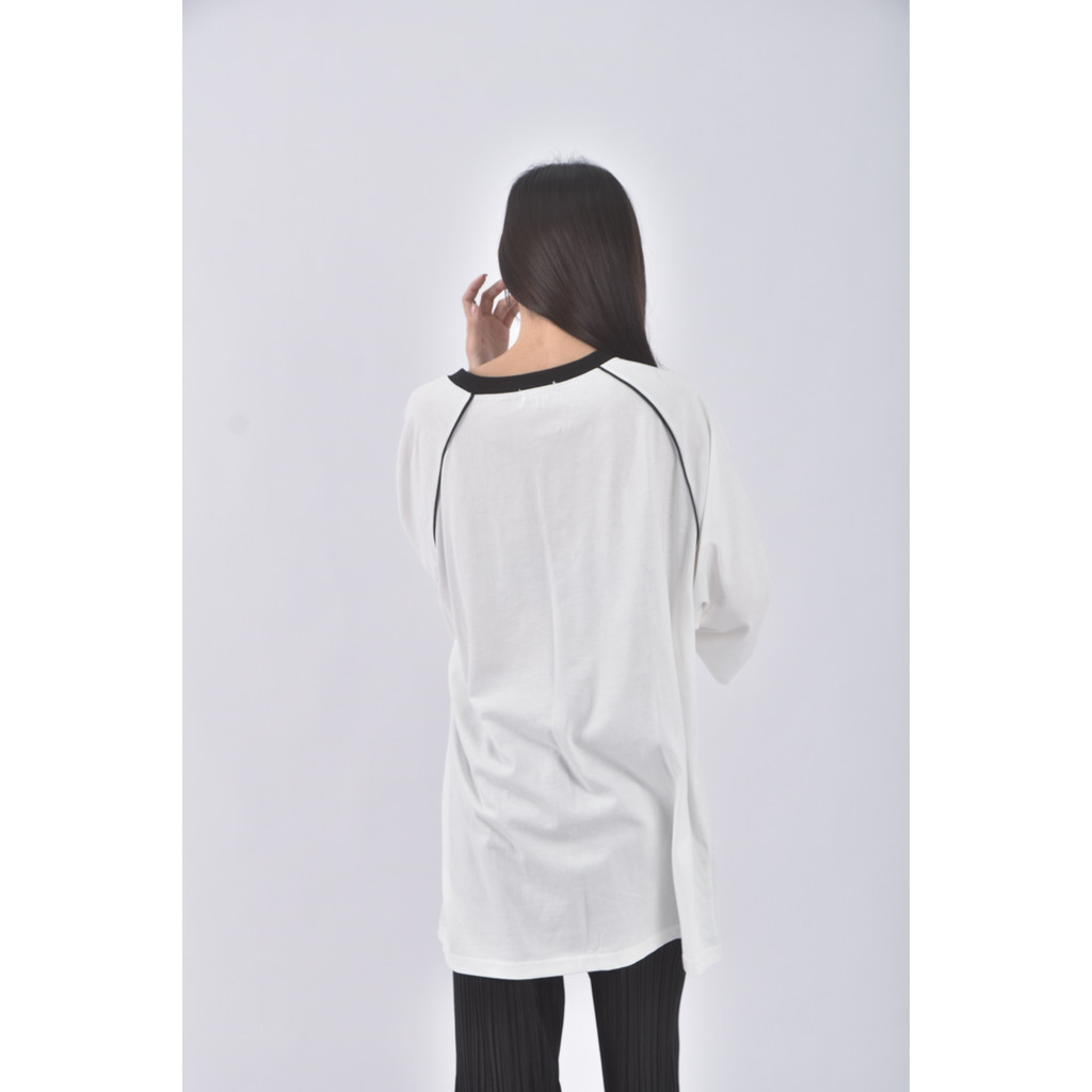 (XL) yoom韓牌質感圓領白色短袖上衣二手衣, , large