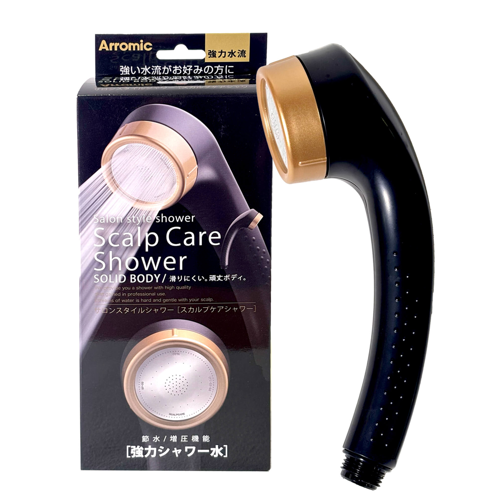 Arromic 沙龍級蓮蓬頭 (黑金/白金) 增壓省水  過濾除氯 護膚 頭皮護理 維他命C球, , large