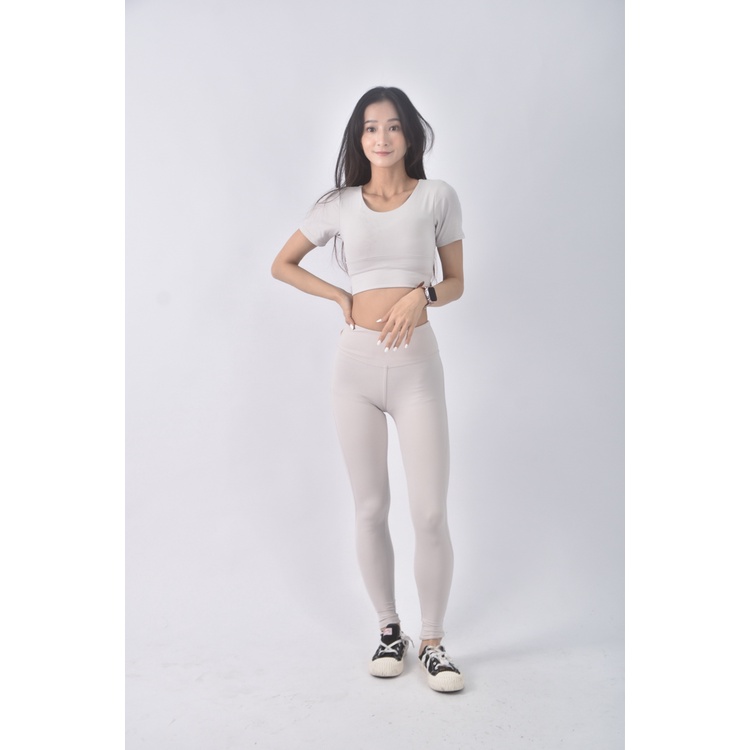 (S) 【安于晴Charlene私服】運動質感瑜珈杏色套裝二手衣, , large