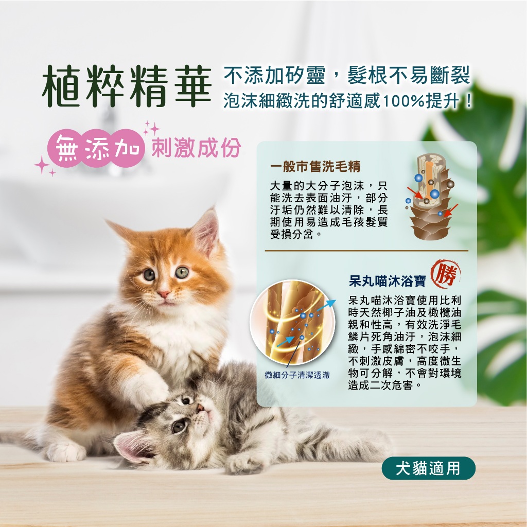 呆丸喵-寵物沐浴寳(犬貓適用)寵物洗浴沐浴 適合敏感肌 無添加矽靈 SPA級享受, , large