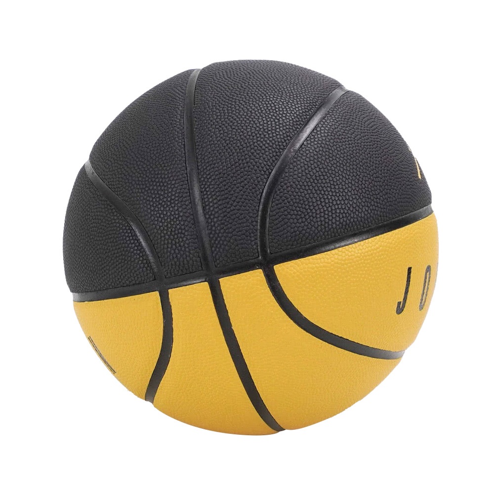 NIKE JORDAN ULTIMATE 8P 7號球 比賽 訓練 運動 標準籃球 深溝紋 抗汙 深琥珀 紅 黑綠 黑黃, 黑黃, large