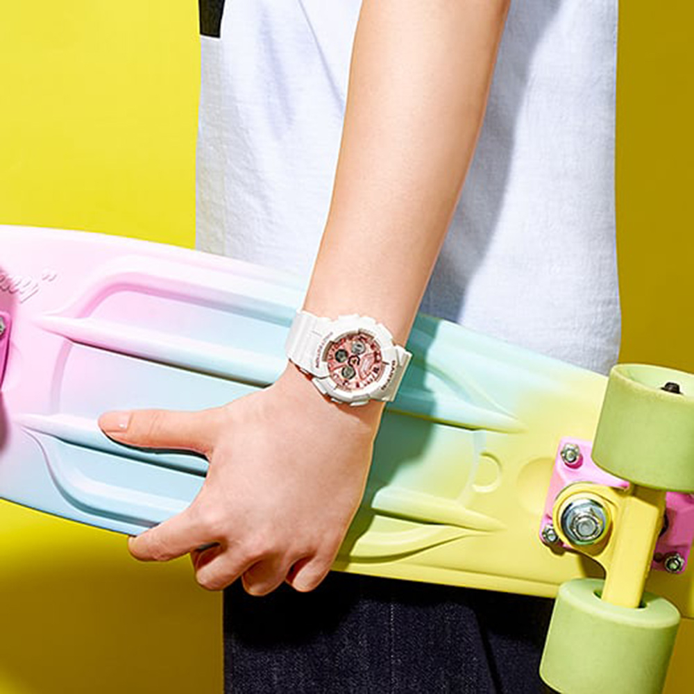 CASIO 卡西歐 BABY-G 人氣手錶/白(BA-130-7A1), , large