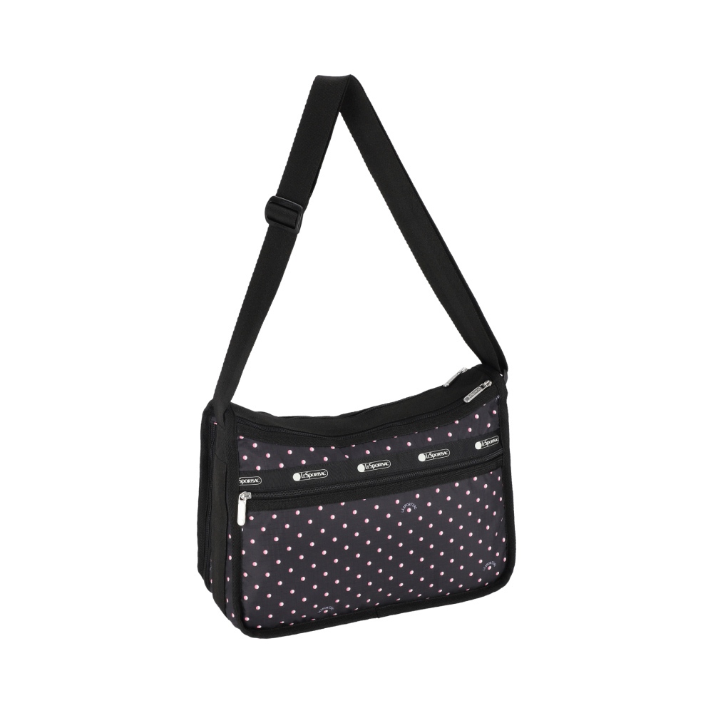 Lesportsac Deluxe Everyday Bag 經典斜背包 送禮-粉色點滴, , large