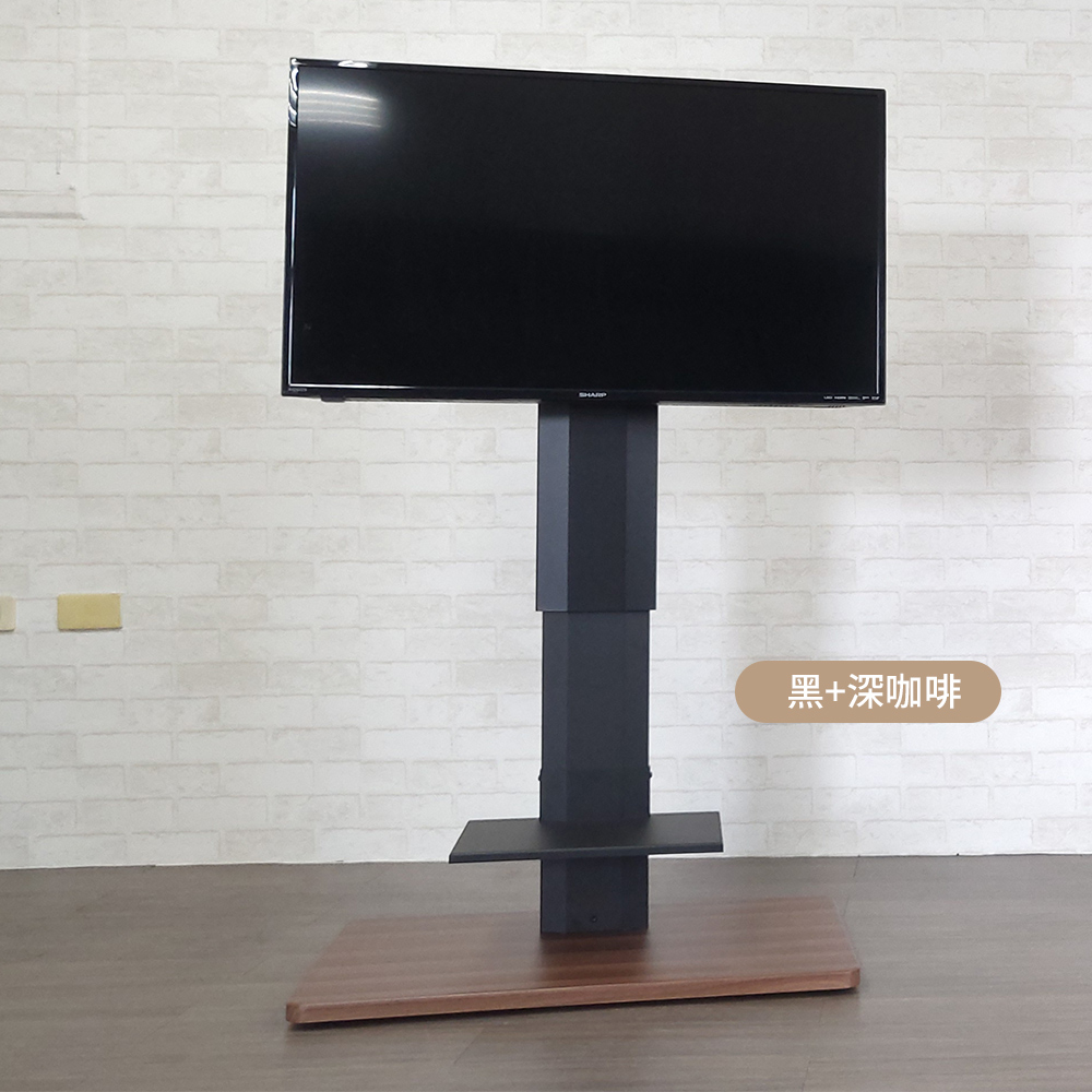 【H&R安室家】80~100吋適用 台製氣壓式升降電視架(電視立架/落地架/螢幕支架/移動電視架)