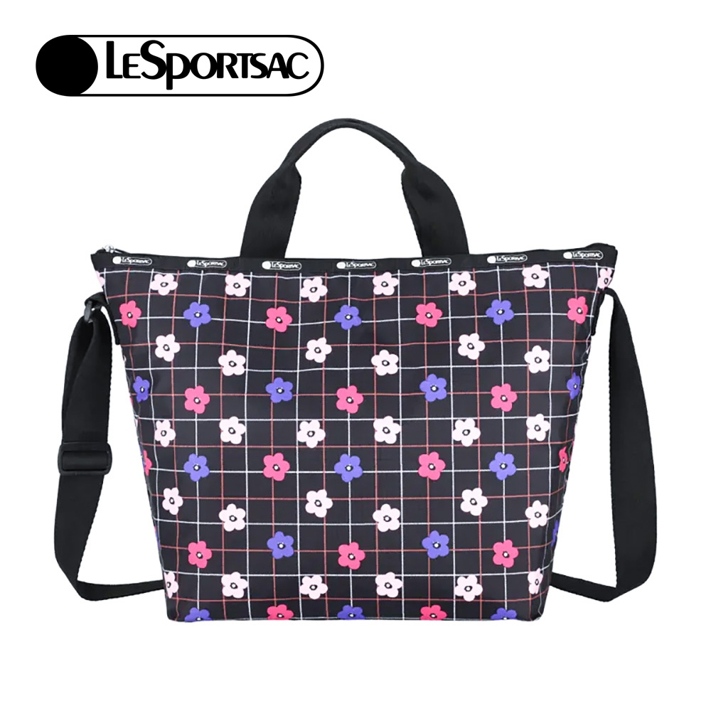 |快速出貨|Lesportsac Deluxe Easy Carry Tote 手提肩背兩用托特包/ 花格棋盤