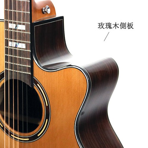 SQOE S250C 面單紅松木民謠木吉他【敦煌樂器】, , large